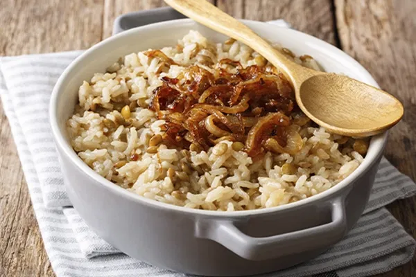 Rice With Caramelized Onions